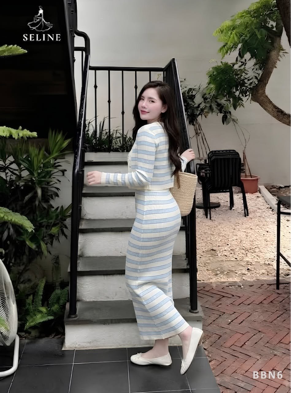 792344050_122127247107340147_7712396750070246677_n SET VÁY LEN 2 MÓN – ÁO DÂY DÀI & CARDIGAN SỌC PASTEL